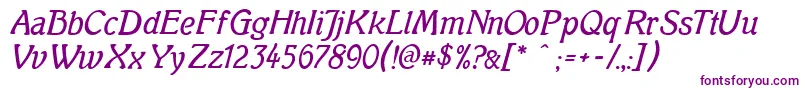 Mutterkrausenormal Font – Purple Fonts on White Background