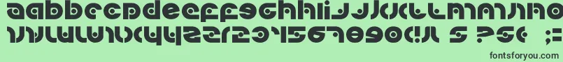 フォントKovacssp – 緑の背景に黒い文字