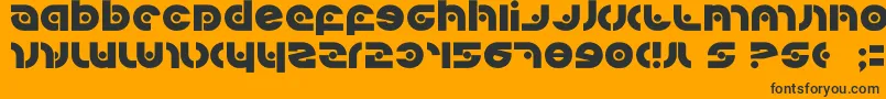 Kovacssp-fontti – mustat fontit oranssilla taustalla