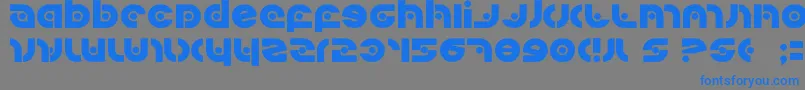 Kovacssp-fontti – siniset fontit harmaalla taustalla