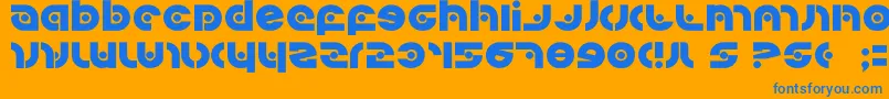 Шрифт Kovacssp – синие шрифты на оранжевом фоне