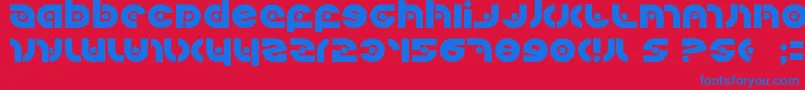 Kovacssp Font – Blue Fonts on Red Background