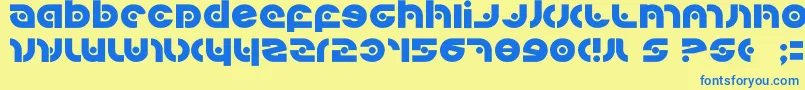 Kovacssp Font – Blue Fonts on Yellow Background