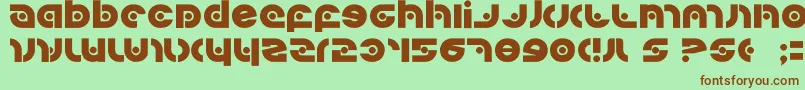 Czcionka Kovacssp – brązowe czcionki na zielonym tle