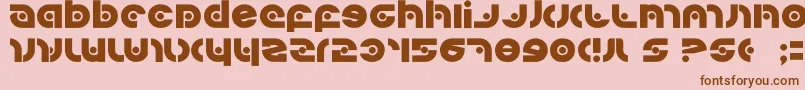 フォントKovacssp – ピンクの背景に茶色のフォント