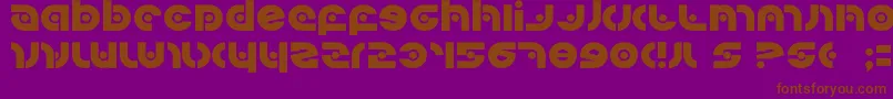 Kovacssp-Schriftart – Braune Schriften auf violettem Hintergrund