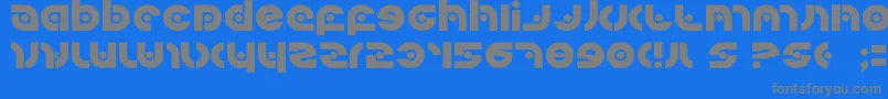 フォントKovacssp – 青い背景に灰色の文字