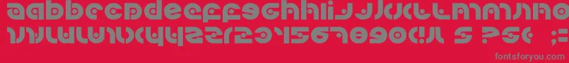 フォントKovacssp – 赤い背景に灰色の文字