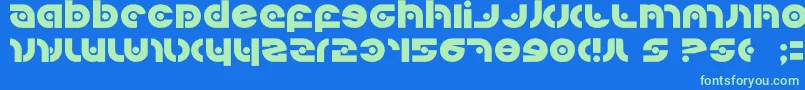 Kovacssp Font – Green Fonts on Blue Background
