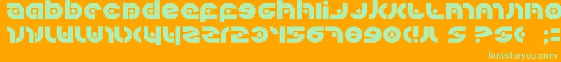 フォントKovacssp – オレンジの背景に緑のフォント