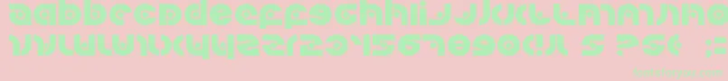 フォントKovacssp – ピンクの背景に緑の文字