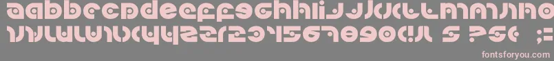 フォントKovacssp – 灰色の背景にピンクのフォント