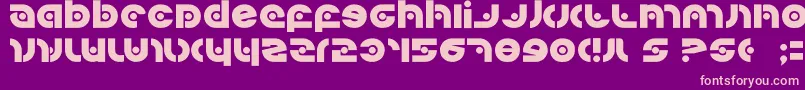 Kovacssp-fontti – vaaleanpunaiset fontit violetilla taustalla