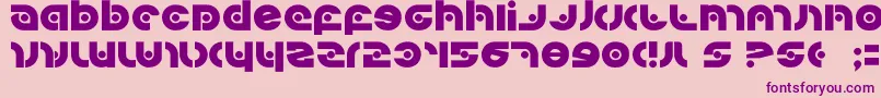 Kovacssp-Schriftart – Violette Schriften auf rosa Hintergrund