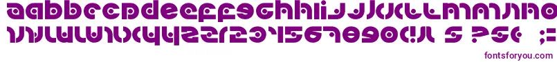 Kovacssp-Schriftart – Violette Schriften auf weißem Hintergrund