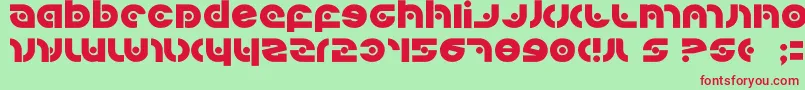 Kovacssp-fontti – punaiset fontit vihreällä taustalla