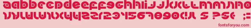 Kovacssp-Schriftart – Rote Schriften auf rosa Hintergrund