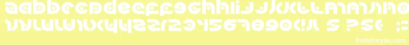 フォントKovacssp – 黄色い背景に白い文字