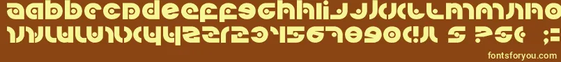 Kovacssp Font – Yellow Fonts on Brown Background