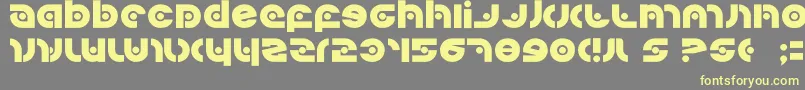 Kovacssp-Schriftart – Gelbe Schriften auf grauem Hintergrund
