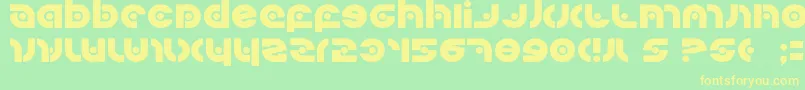 Kovacssp-fontti – keltaiset fontit vihreällä taustalla