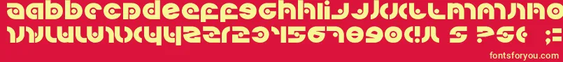 Kovacssp Font – Yellow Fonts on Red Background
