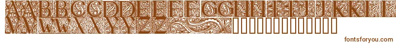 BehrensAntiquaInitialen Font – Brown Fonts on White Background