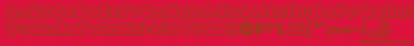 OleadaoutlinescapssskBold Font – Brown Fonts on Red Background