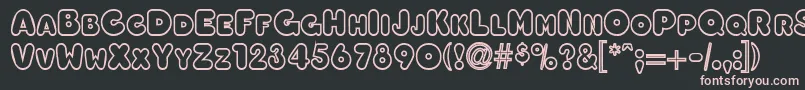 OleadaoutlinescapssskBold Font – Pink Fonts on Black Background
