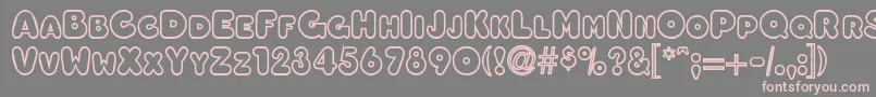 OleadaoutlinescapssskBold Font – Pink Fonts on Gray Background