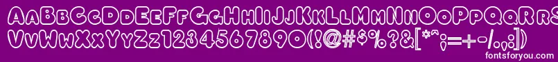 OleadaoutlinescapssskBold Font – White Fonts on Purple Background