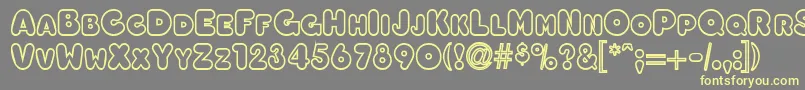 OleadaoutlinescapssskBold Font – Yellow Fonts on Gray Background