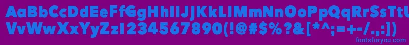 HereJustNowBlack Font – Blue Fonts on Purple Background