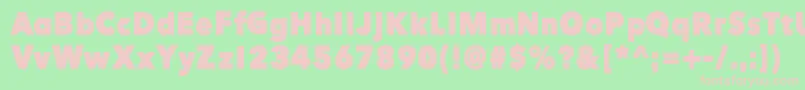 HereJustNowBlack Font – Pink Fonts on Green Background