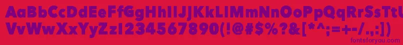 HereJustNowBlack Font – Purple Fonts on Red Background