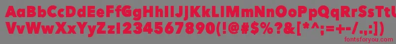 HereJustNowBlack Font – Red Fonts on Gray Background