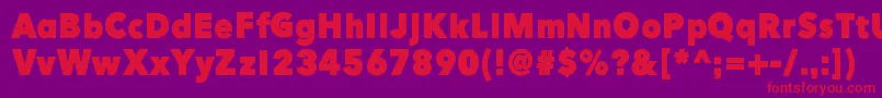 HereJustNowBlack Font – Red Fonts on Purple Background