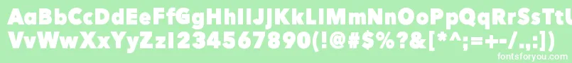 フォントHereJustNowBlack – 緑の背景に白い文字