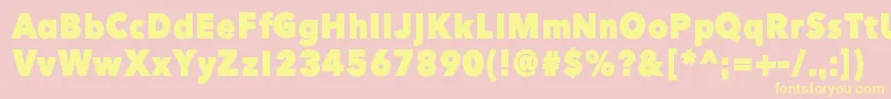 HereJustNowBlack Font – Yellow Fonts on Pink Background