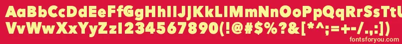 HereJustNowBlack Font – Yellow Fonts on Red Background