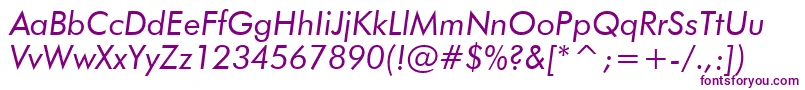 Шрифт FuturaBookItalicBt – фиолетовые шрифты