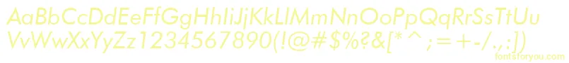 FuturaBookItalicBt Font – Yellow Fonts
