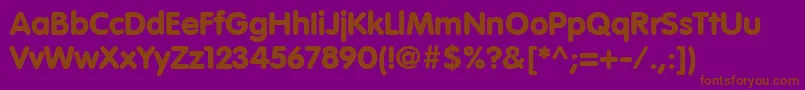 VagRoundedLtBlack Font – Brown Fonts on Purple Background