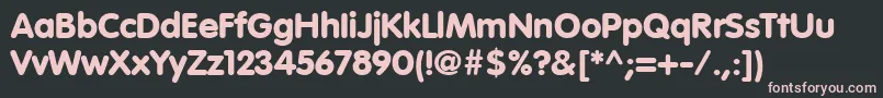 VagRoundedLtBlack Font – Pink Fonts on Black Background