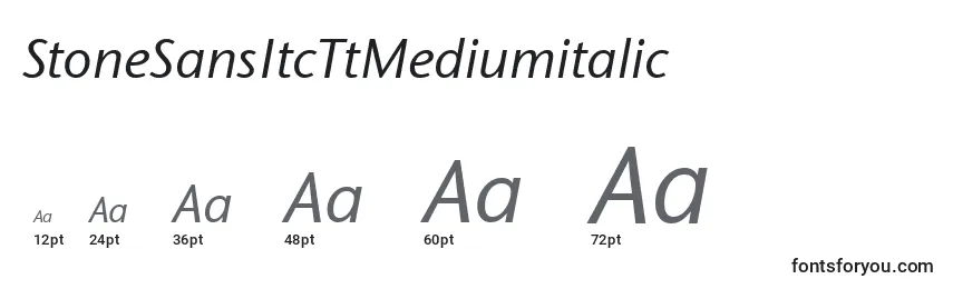 Размеры шрифта StoneSansItcTtMediumitalic