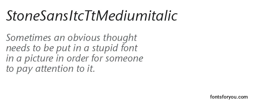 StoneSansItcTtMediumitalic Font