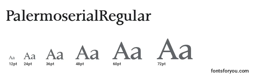 Размеры шрифта PalermoserialRegular