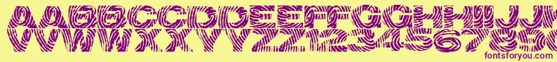 Identify Font – Purple Fonts on Yellow Background