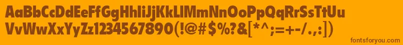 EmphasisBlackCondensedSsiBoldCondensed Font – Brown Fonts on Orange Background