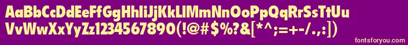 EmphasisBlackCondensedSsiBoldCondensed Font – Yellow Fonts on Purple Background